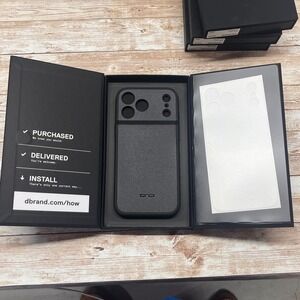 dbrand Grip Case Matte Black iPhone 17 Pro Max White Topographic Skin Open Box